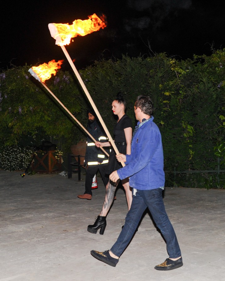 Robert Montgomery Fire Poem Performance